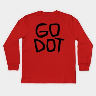 Go Dot, Samuel Beckett, Godot Kids Long Sleeve T-Shirt